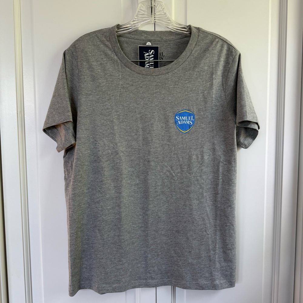 Samuel Adams T-Shirt Adult Size M Gray Short Sleeve 100% Cotton NWT